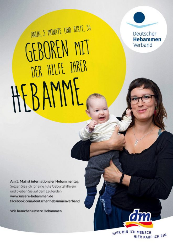 dm untermauert Unterstützung zum Internationalen Hebammentag