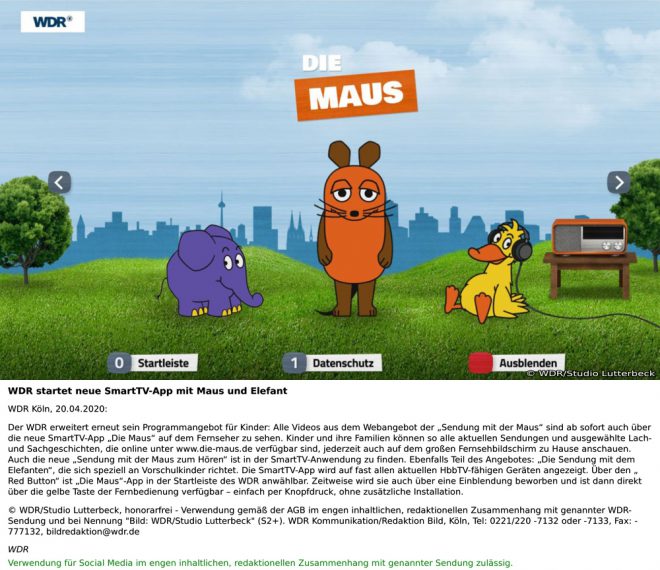 Smart-App mit Maus und Elefant