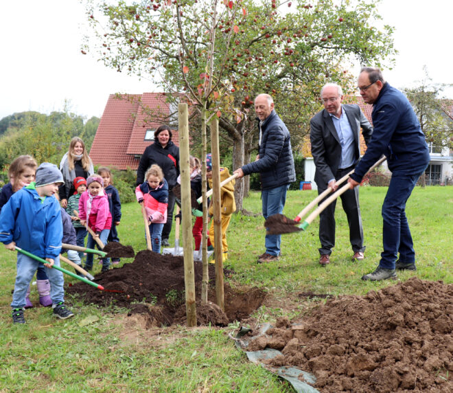 Landkreis pflanzt Weißenhorner Birne und Linde zum Tag des Baumes