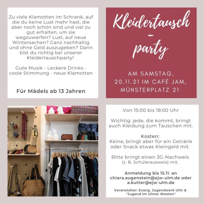 Kleidertauschparty am 20.11.2021