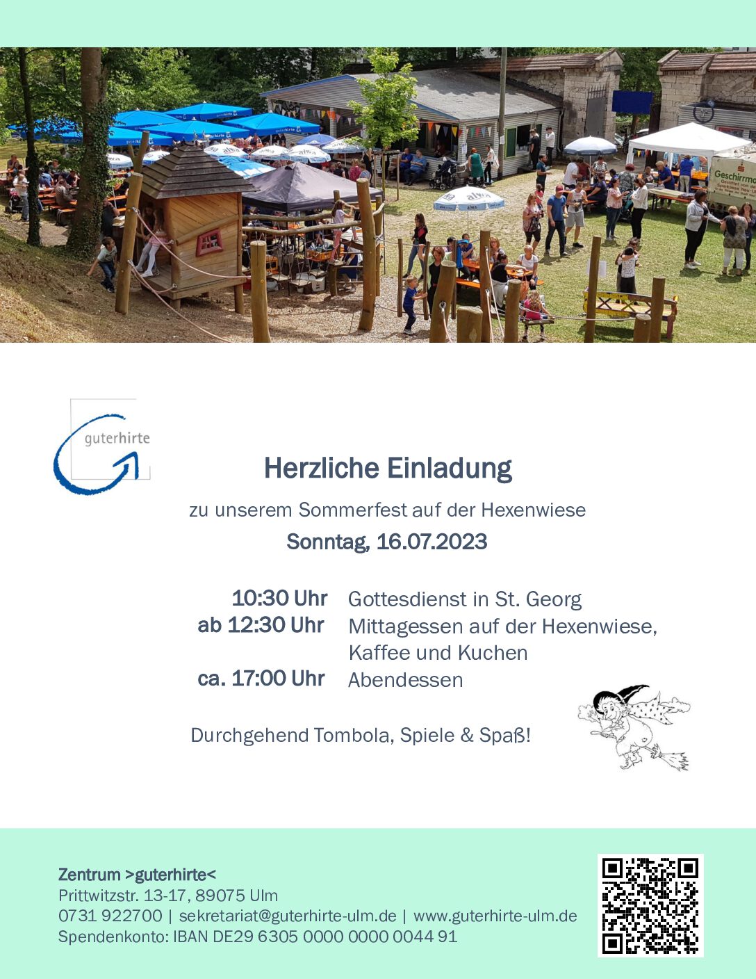 Einladung zum Sommerfest auf der Hexenwiese am Sonntag den 16. Juli 2023